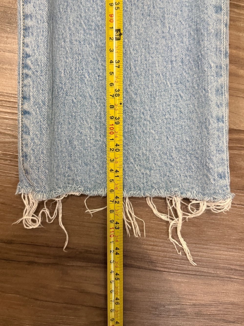 Levi’s Premium Ribcage Straight Jeans 27 Tango Swing Light Wash Distressed - Picture 10 of 16